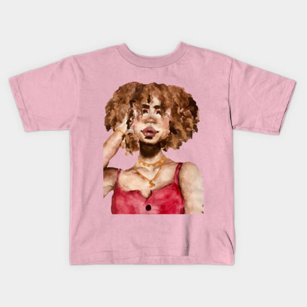 Big Hair Don't Care Kids T-Shirt by ElizabethSt